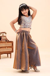 Sindoor Mono Embroidered Top and Palazzo Set