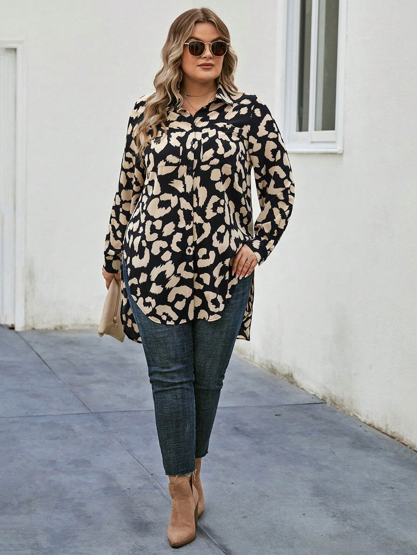 WesternStitch Animal Prinrted Rayon Top WesternStitch