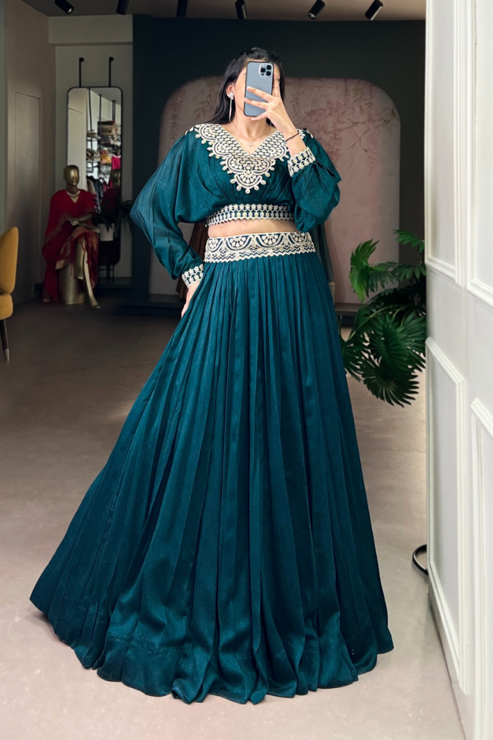 embroidered lehenga for women