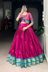 Royal Co-Ord Set Lehenga – 3 Piece Zari Weaving Festive Wear