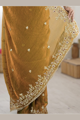 Soft Fandy Chiffon Saree with Fancy C Pallu Sequence Thread Work & Heavy Blouse
