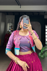 Royal Co-Ord Set Lehenga – 3 Piece Zari Weaving Festive Wear