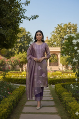 Tweel Cotton Embroidered Kurta Set