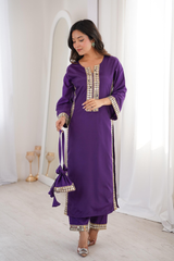 Buy 3-Piece Designer Kurti Pant Set | Mirror Work Ethnic Wear for Women