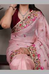 Premium Zari Kota Tissue Saree for Women