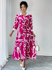 WesternStitch Pink Pop Art Shirt Dress WesternStitch