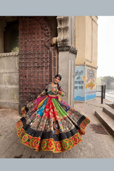 Digital Print Muslin Cotton Lehenga Choli