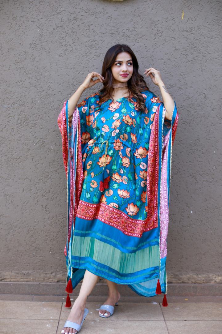 Pure Gaji Silk Oversize Designer Kaftan Collection