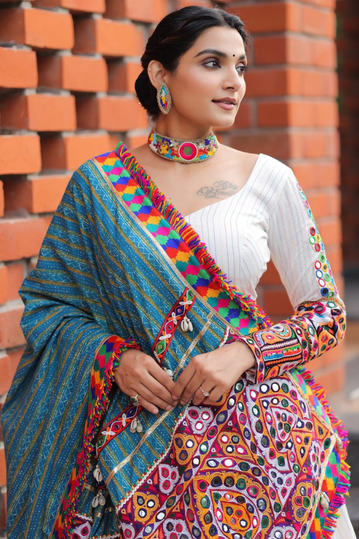 Printed Muslin Cotton Lehenga Choli