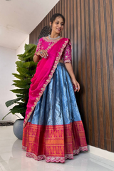 Half Saree Set in Pure Silk