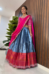 Half Saree Set in Pure Silk