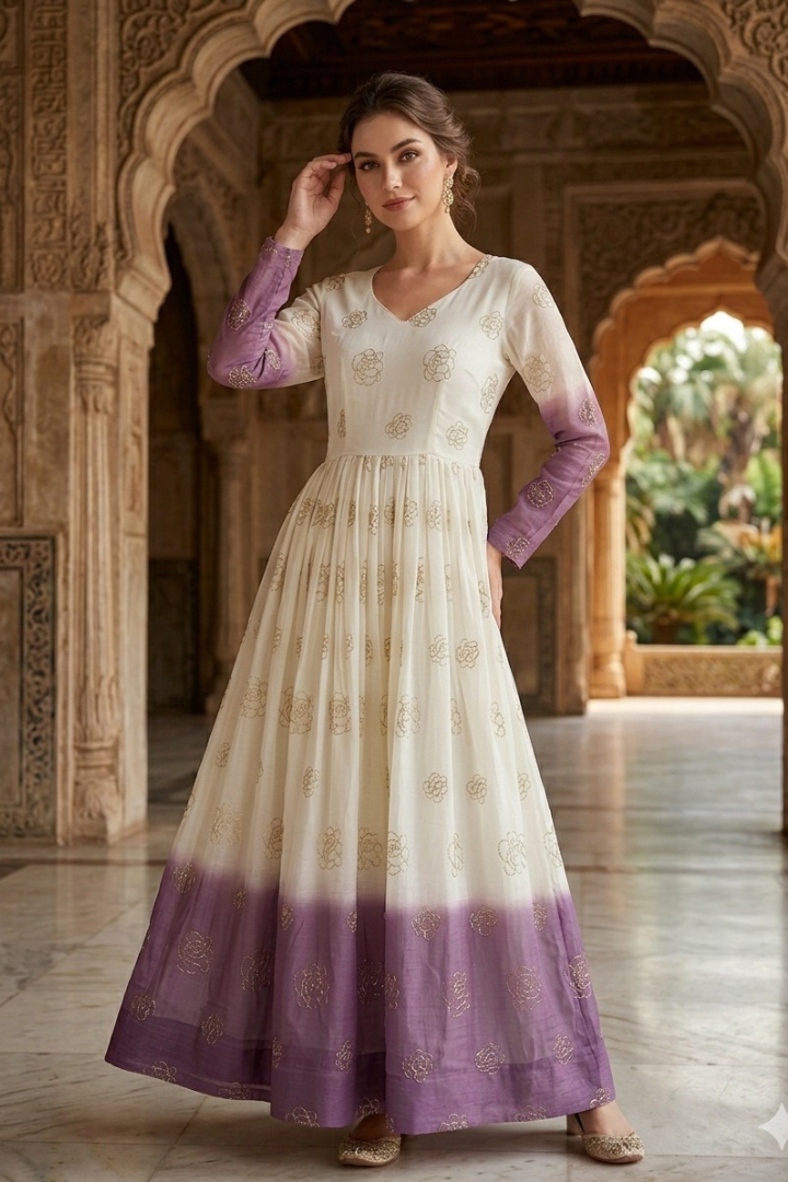 Elegant Sequins Embroidered Gown