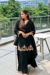 Designer Party Wear Top and Plazzo Set