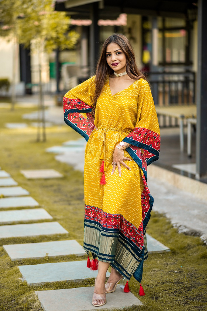 Pure Gaji Silk Oversize Designer Kaftan Collection
