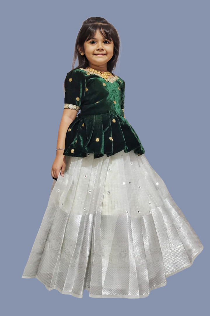 Full Stitched Pure Tissue Silk Gown