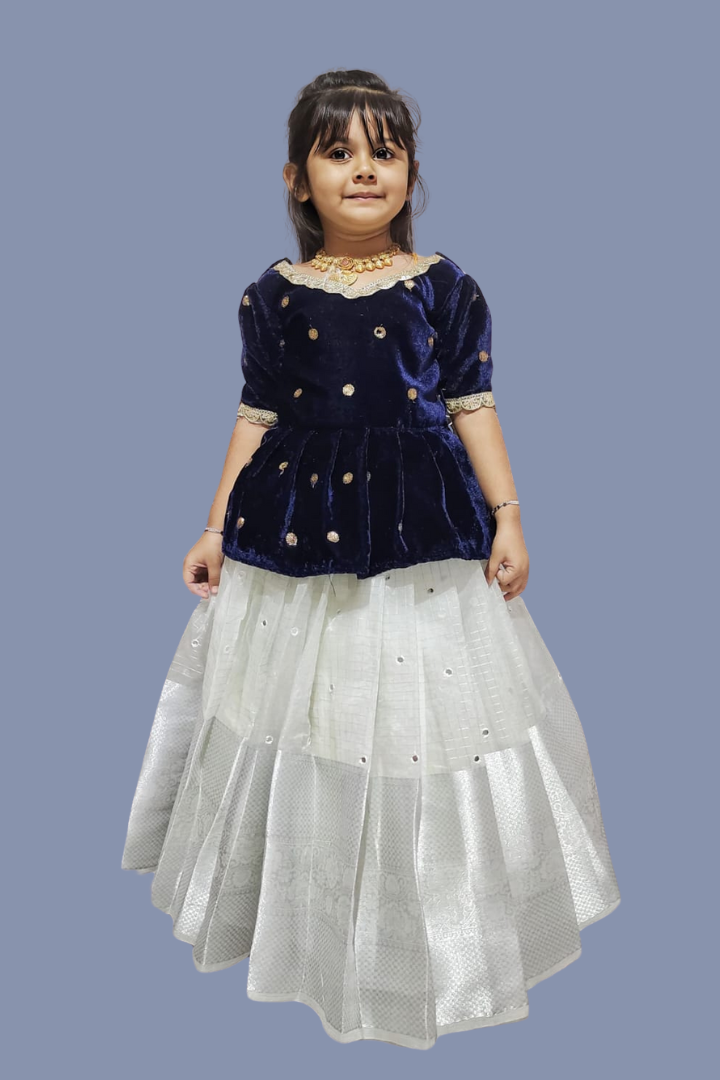 Full Stitched Pure Tissue Silk Gown