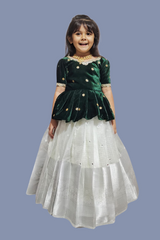 Full Stitched Pure Tissue Silk Gown