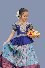 Kanjivaram Silk Lehenga Choli for Baby Girl