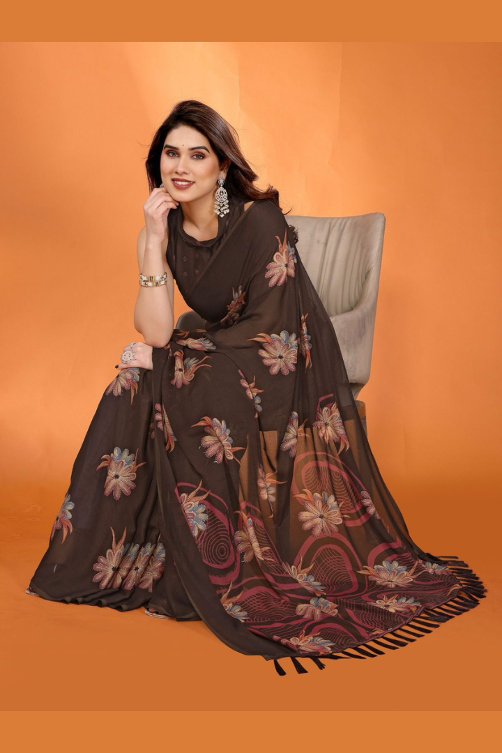 Luxurious Soft Moss Silk Fabric Saree