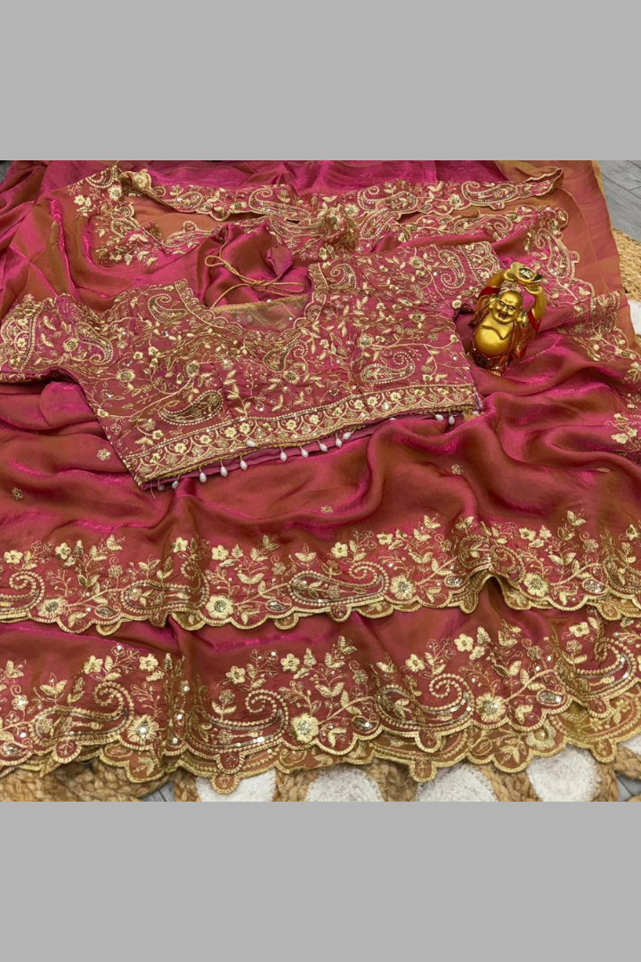 Premium Space Silk Zari Saree