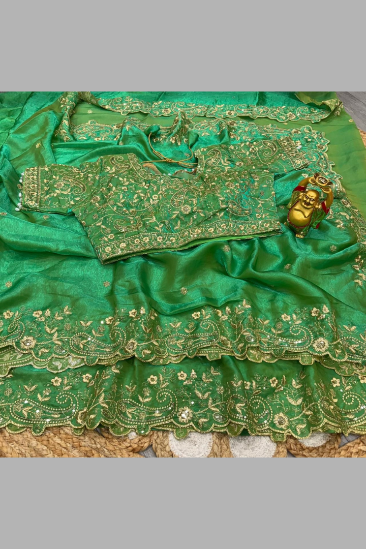 Premium Space Silk Zari Saree