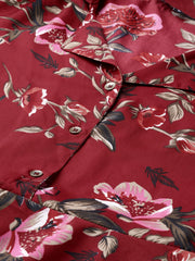 WesternStitch Crepe Floral Printed Full Length Fit & Flared Western Maxi Dress WesternStitch