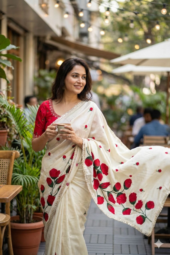 Prime Designer Mirror Work Saree