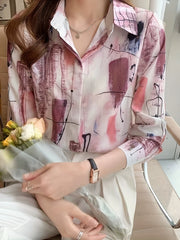 WesternStitch Elegant Abstract Print Satin Shirt WesternStitch