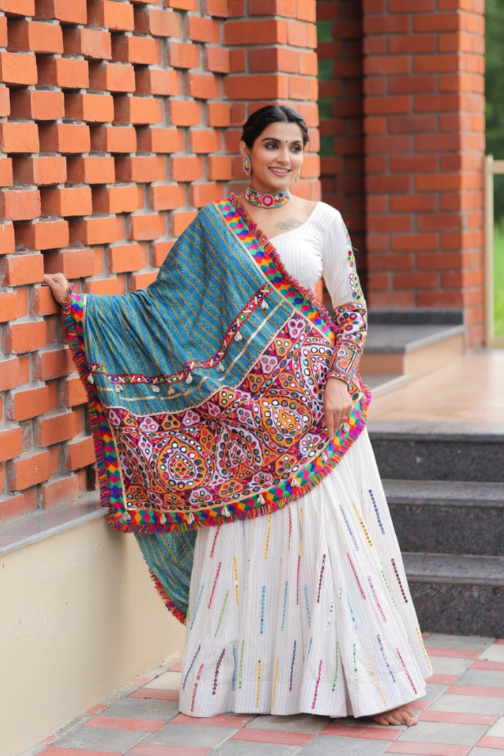 Printed Muslin Cotton Lehenga Choli