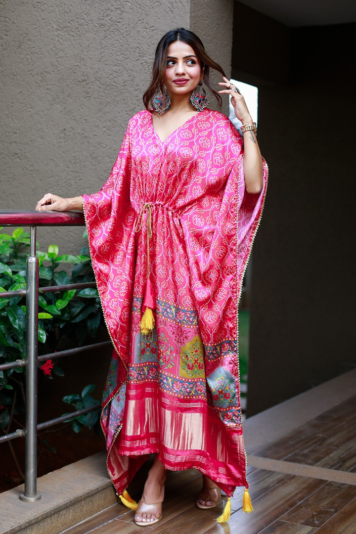 Pure Gaji Silk Oversize Designer Kaftan Collection