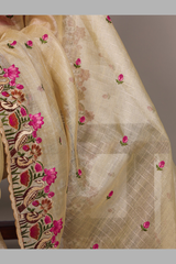 Premium Zari Kota Tissue Saree for Women