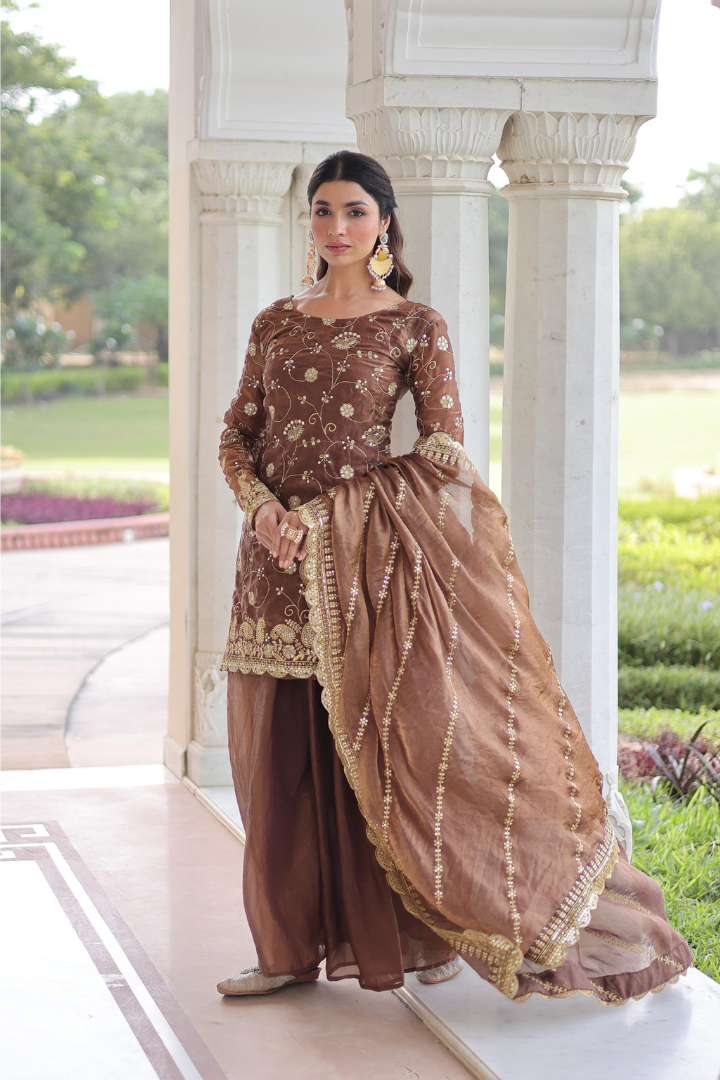 Women's Premium Ethnic Party Wear Sharara Outfit