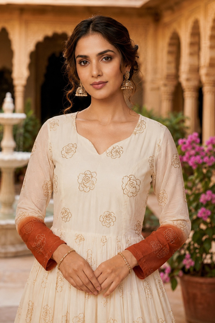Premium Gajari Designer Gown with Sequins Embroidery Work for Women