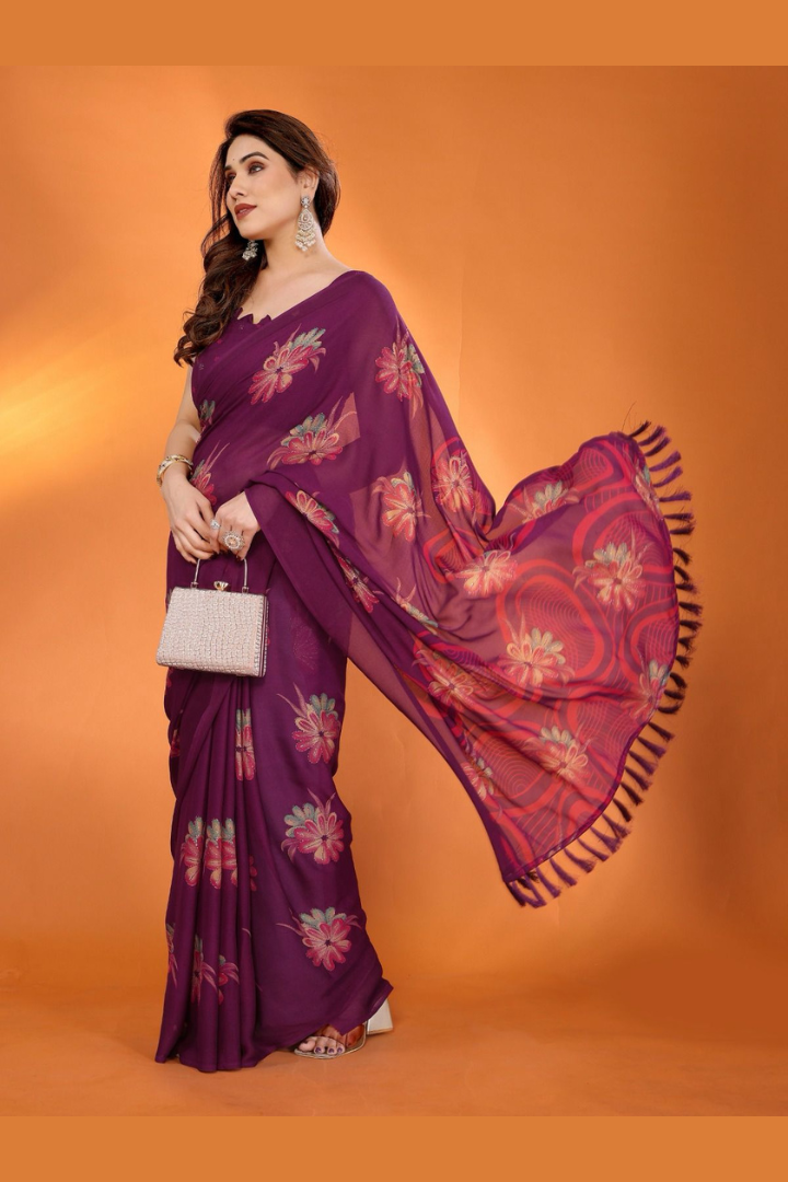 Luxurious Soft Moss Silk Fabric Saree