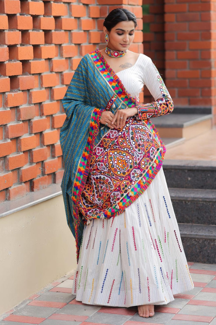 Printed Muslin Cotton Lehenga Choli