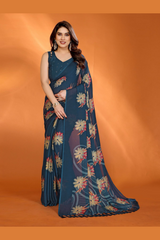Luxurious Soft Moss Silk Fabric Saree