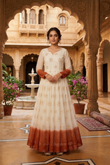 Premium Gajari Designer Gown with Sequins Embroidery Work for Women