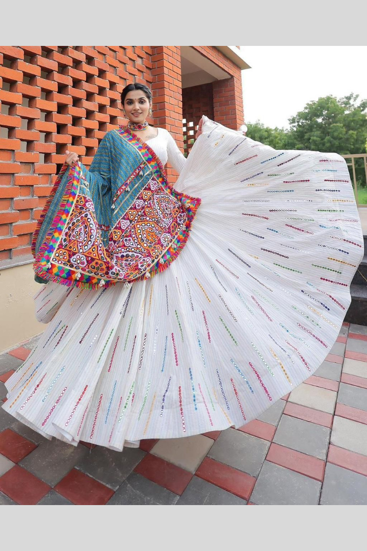 Printed Muslin Cotton Lehenga Choli