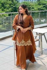 Designer Party Wear Top and Plazzo Set