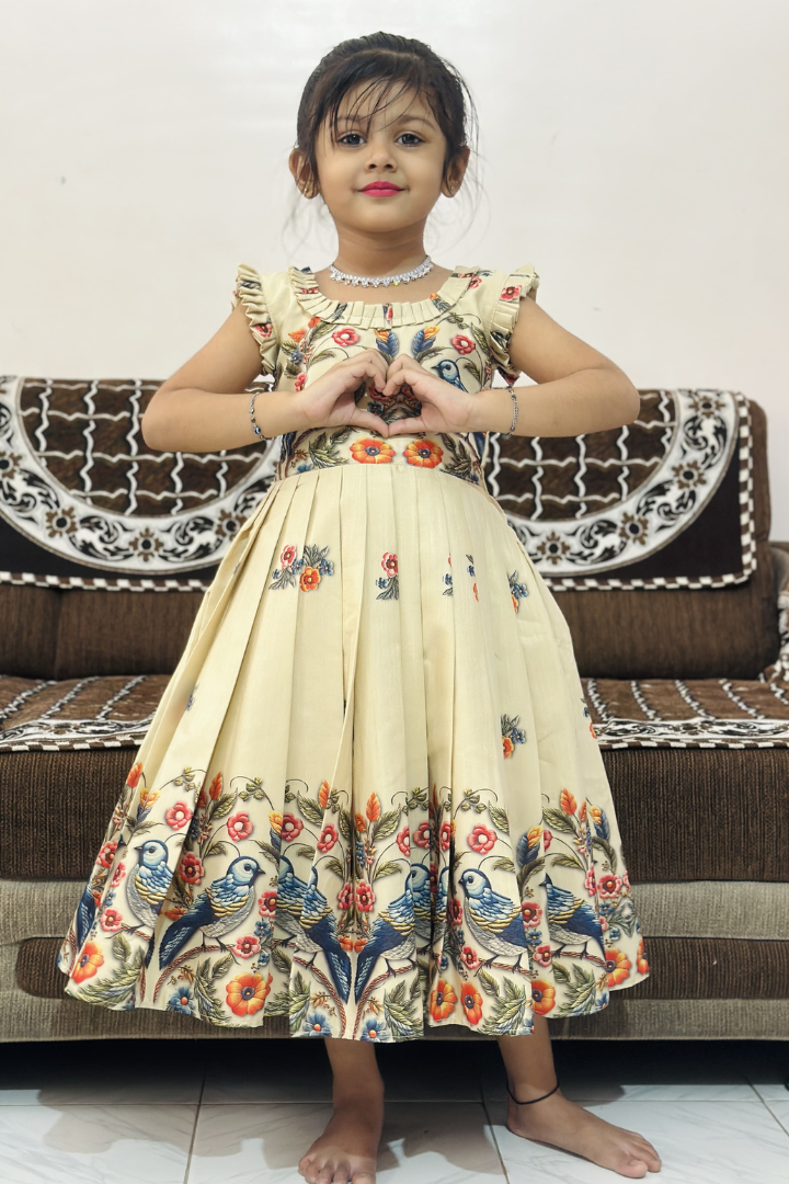 Summer Special Designer Kids Frock | Off White