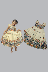 Summer Special Designer Kids Frock | Off White