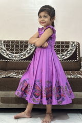 Summer Special Designer Kids Frock | Purple