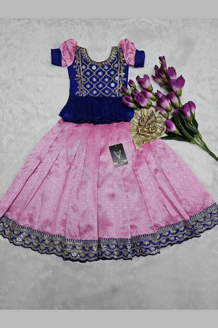 Kids Stitched Heavy Silk Fabric Lehenga