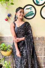 "Embroidery Sequence Work Saree for Women – Perfect Blend of Elegance & Style" - lookrange