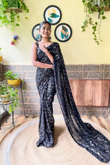 "Embroidery Sequence Work Saree for Women – Perfect Blend of Elegance & Style" - lookrange