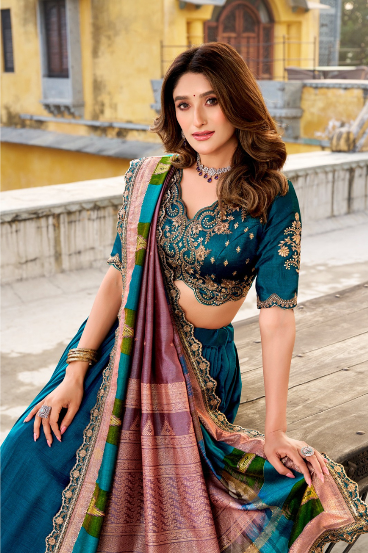 Luxury Vichitra Silk Wedding Wear