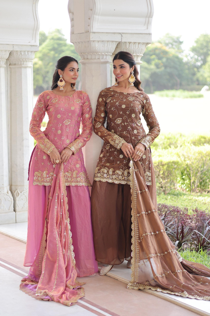 Traditional Indian Designer Sharara Outfit for Wedding and Party Wear