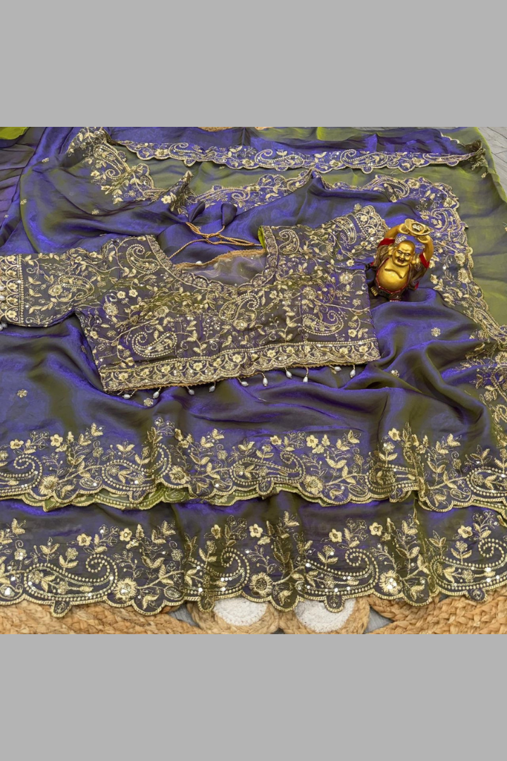 Premium Space Silk Zari Saree