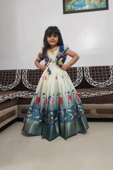 white Designer Kids Gown