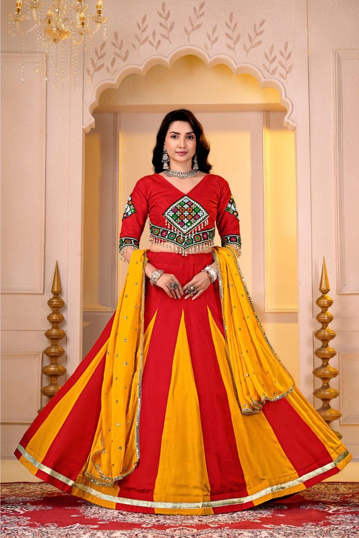 Designer Cotton Lehenga Choli | Gamthi Work